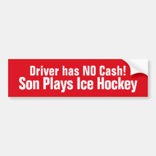 Funny,  Son Plays Ice Hockey Bumper Sticker