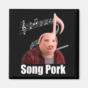 Funny Song Pork Music Note Pig Man Meme Dih Meme Magnet