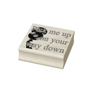 Funny Song Titles or Lyrics Classic Music Lovers Rubber Stamp