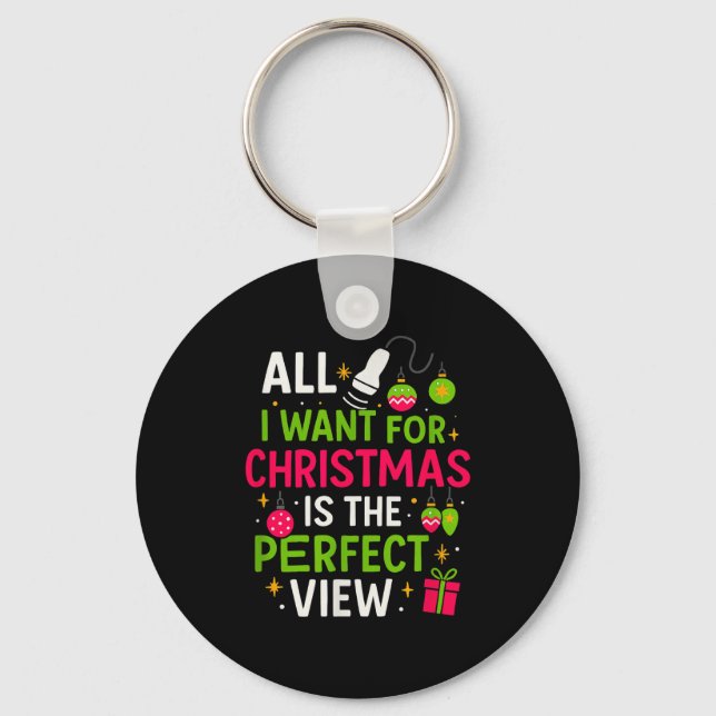 Funny Sonographer Christmas - Holiday Ultrasound T Key Ring (Front)