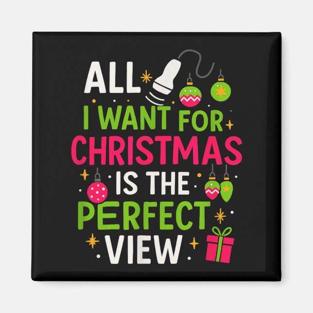 Funny Sonographer Christmas - Holiday Ultrasound T Magnet (Front)