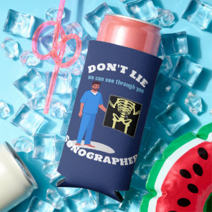 Funny Sonographer Custom Radiology Speciality Seltzer Can Cooler