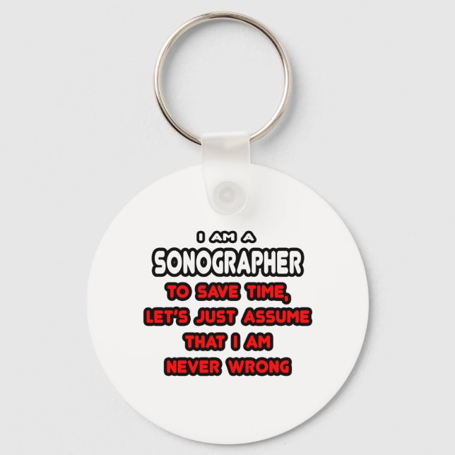 Funny Sonographer T-Shirts and Gifts Key Ring (Front)