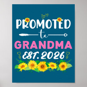 Funny Soon Grandma Promoted Grandma Long Poster