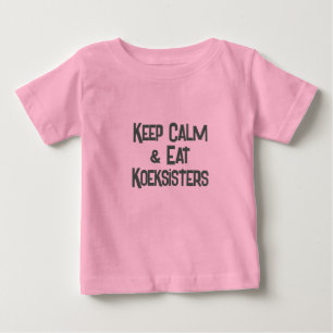 Funny SouthAfrican Keep Calm & EatKoeksisters Baby T-Shirt