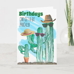 Funny Southwest Watercolor Cactus Template