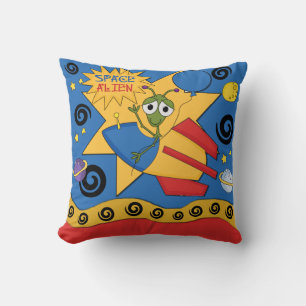 Funny Space Alien Pillow