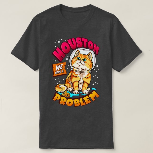 Funny Space Astronaut Cat Gifts Men Women Kids Cat T-Shirt (Design Front)