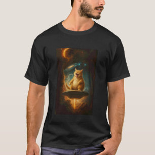 Funny Space, Cat UFO Alien, Abduction Astronaut De T-Shirt