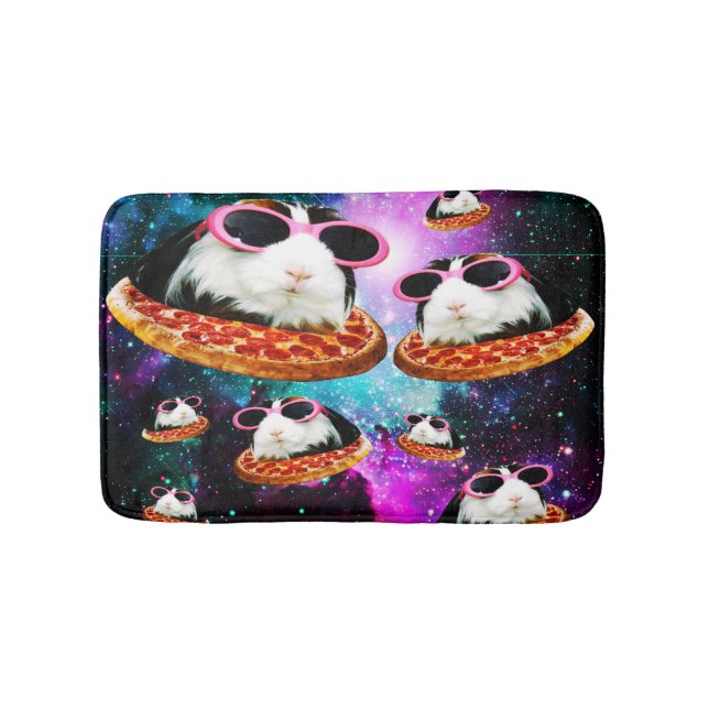 Funny space guinea pig bath mat (Front)