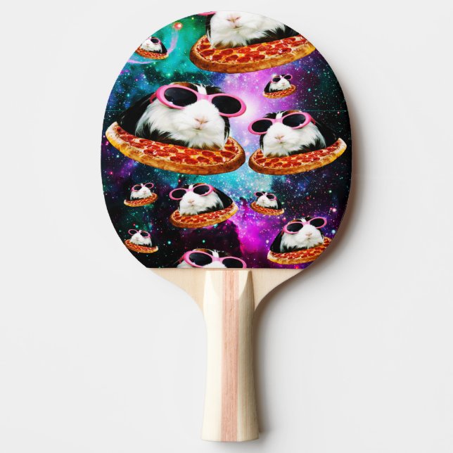 Funny space guinea pig ping pong paddle (Front)