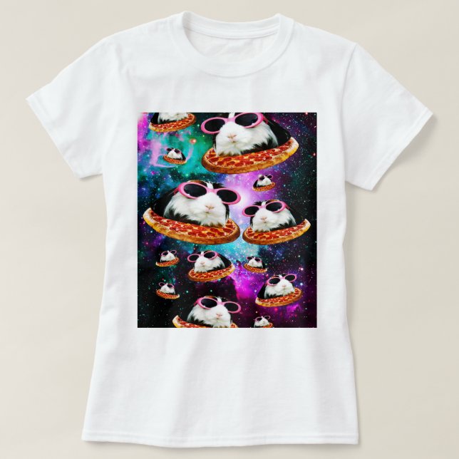 Funny space guinea pig T-Shirt (Design Front)