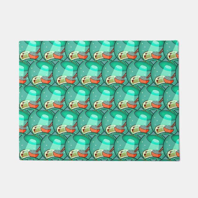 Funny Space Noodles    Doormat (Front)