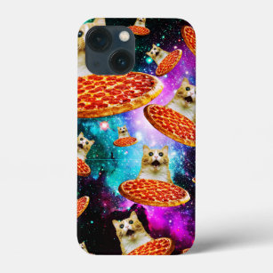 Funny space pizza cat iPhone 13 mini case