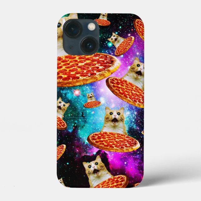 Funny space pizza cat Case-Mate iPhone case (Back)