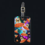 Funny space pizza cat  luggage tag<br><div class="desc">Funny and crazy design for a cool gifts !</div>