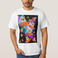 Funny space pizza cat