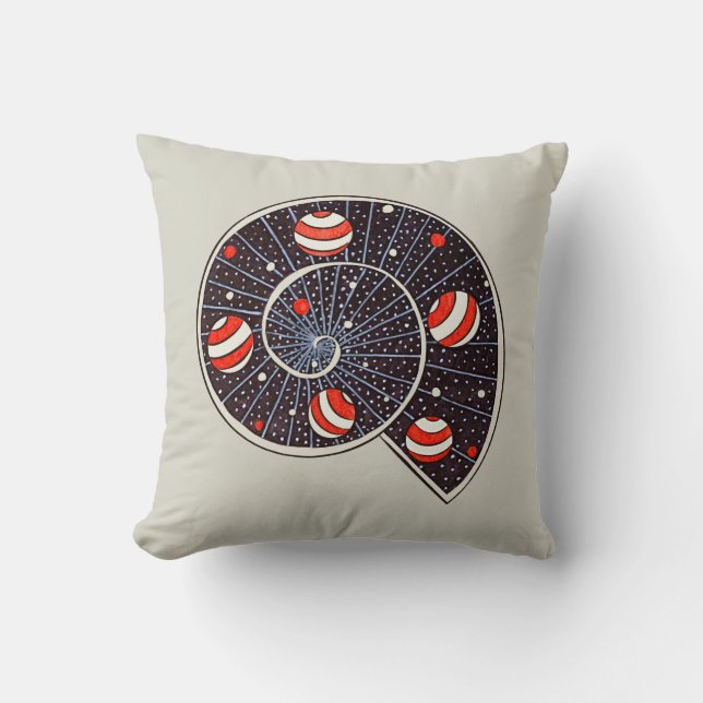 Funny Space Spiral Galaxy Kids Cushion (Front)