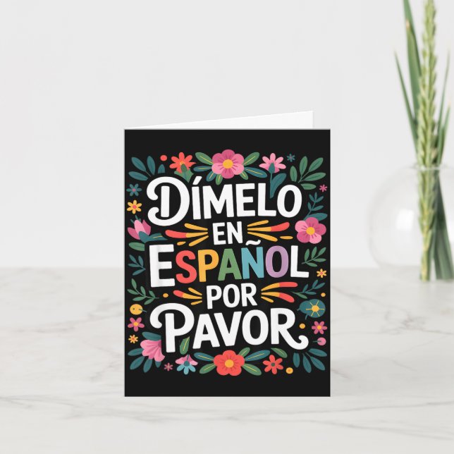 Funny spanish language saying dimelo en espanol Fu Card (Front)