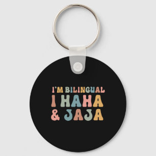 Funny Spanish Teacher Groovy I'm Bilingual I Haha  Key Ring