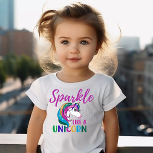 Funny Sparkle Like A Unicorn Girls Toddler T-Shirt