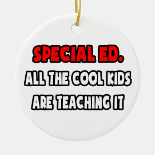 Funny Special Ed. Teacher Shirts and Gifts Ceramic Tree Decoration