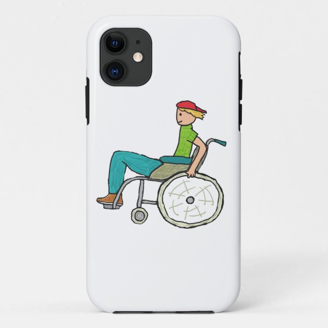 Funny Speedy Wheelchair User Case-Mate iPhone Case (Back)