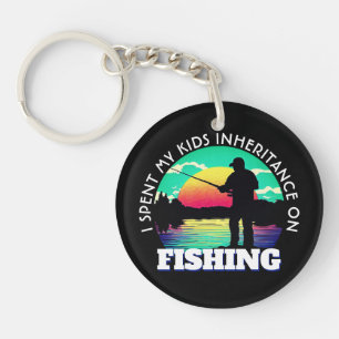 Funny Spent Inheritance Fishing Key Ring