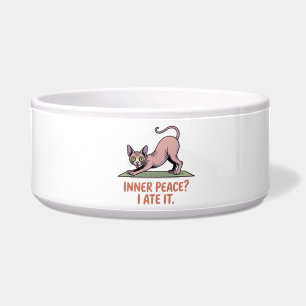 Funny Sphynx Cat Yoga Cartoon Art