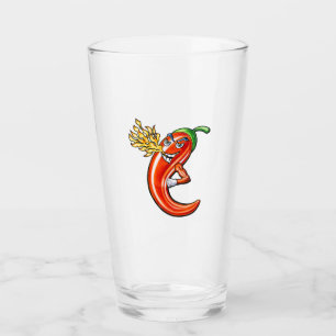 Funny Spicy Chilli On Fire Glass