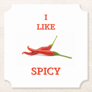 Funny spicy tase cute cool T-Shirt Paper Coaster