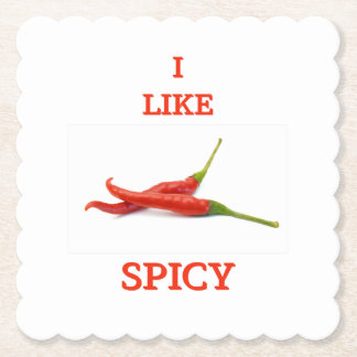 Funny spicy tase cute cool T-Shirt Paper Coaster