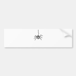 Funny spider bumper sticker
