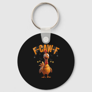 Funny Spider Web Chicken F-caw-f  Key Ring
