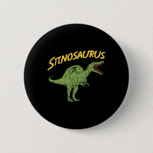 Funny Spinosaurus Pi Day Shirt Math Dinosaur Gift 6 Cm Round Badge