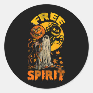 Funny Spirit for Halloween Classic Round Sticker