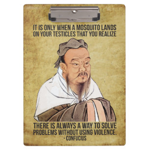 Funny Spiritual Quote - Mosquito on Testicles Clipboard