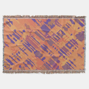 Funny Splatter Pattern pastel violet + your idea Throw Blanket