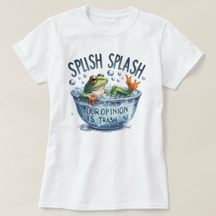 Funny Splish Splash Toad Graphic Quote T-Shirt 