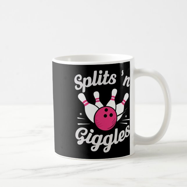 Funny Splits N Giggles Bowling Bowler Bowling Ll 1 Coffee Mug (Right)