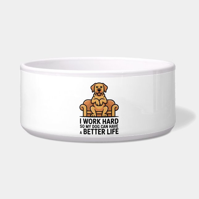 Funny Spoiled Dog Quote Couch Illustration (Front)