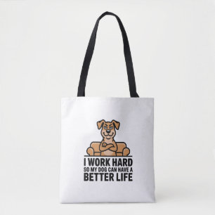 Funny Spoiled Dog Quote Couch Illustration Tote Bag