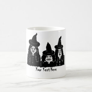funny spooky black witches scary halloween fun magic mug