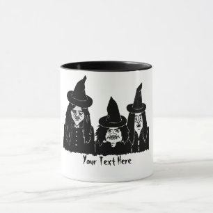 funny spooky black witches scary halloween fun mug