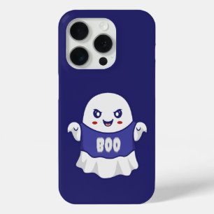 Funny Spooky Ghost Illustration Design iPhone 15 Pro Case