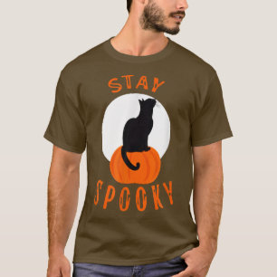 Funny Spooky Halloween Black Cat Pumpkins T-Shirt