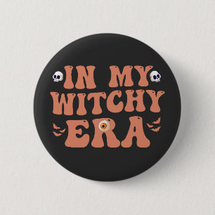 Funny Spooky Halloween In my Witch Era Gift  6 Cm Round Badge