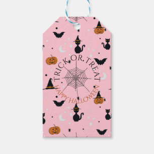 Funny Spooky Halloween Pink Design Gift Tags