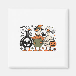 Funny Spooky Halloween Silly-goose Ghost Treat Or Magnet