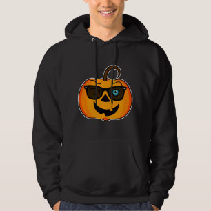 Funny Spooky Pumpkin iconic winkS on dark Hoodie